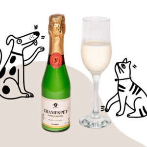 Da Farm Company il kefir di capra per cani e gatti in bottiglia di champagne